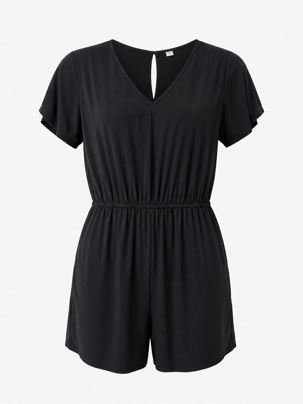 Old‎ Navy Black Short-Sleeve V-Neck Romper